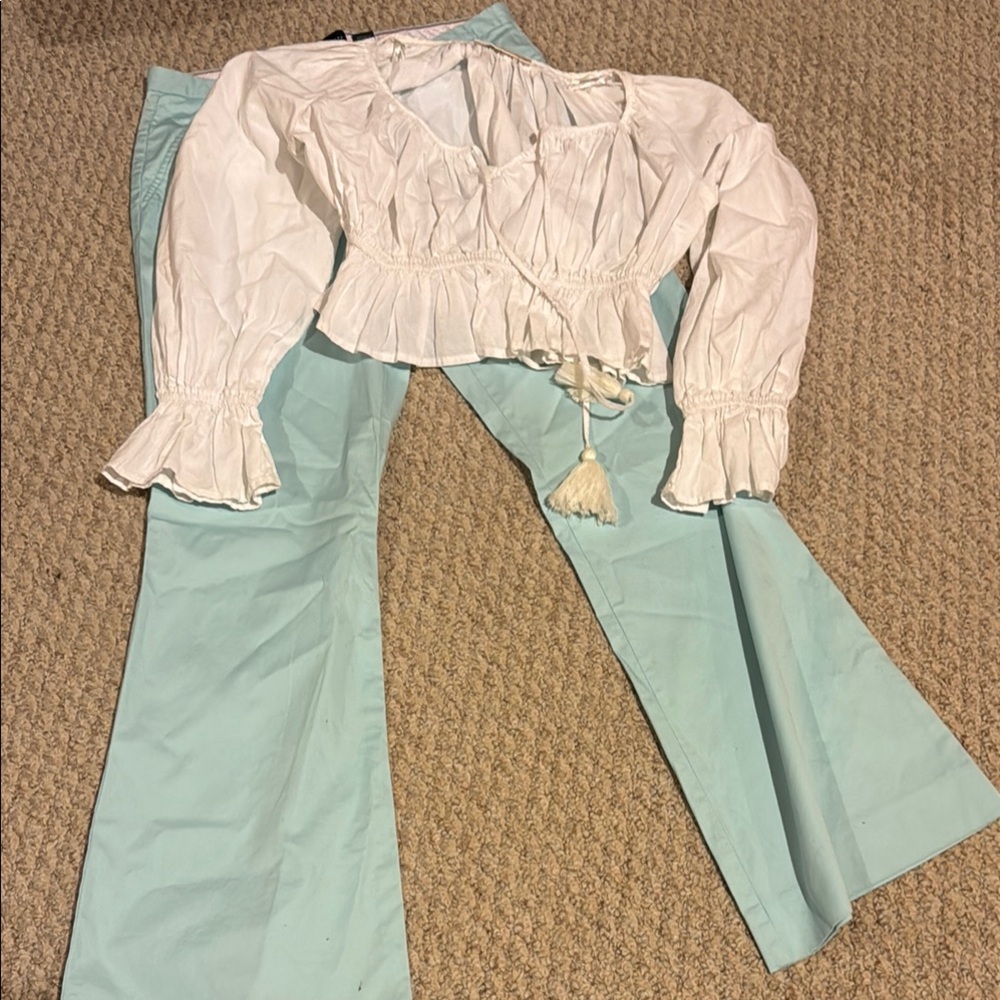 Real Blue Boot Cut Flare Pants - Limited